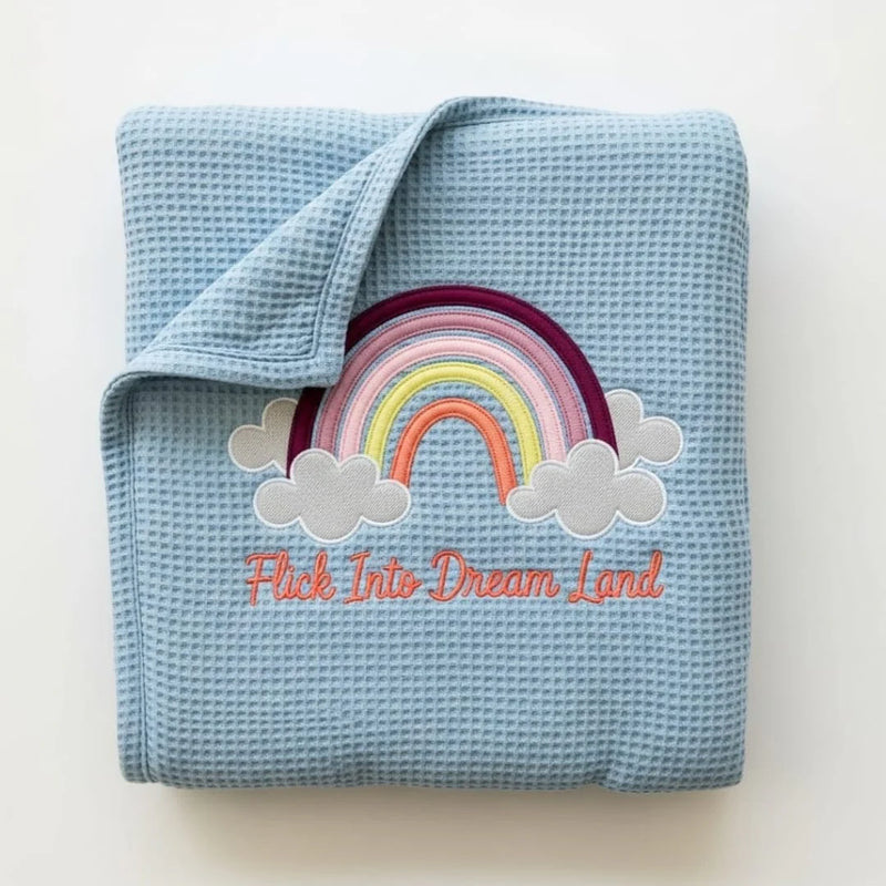Baby Waffle Blanket (Blue)