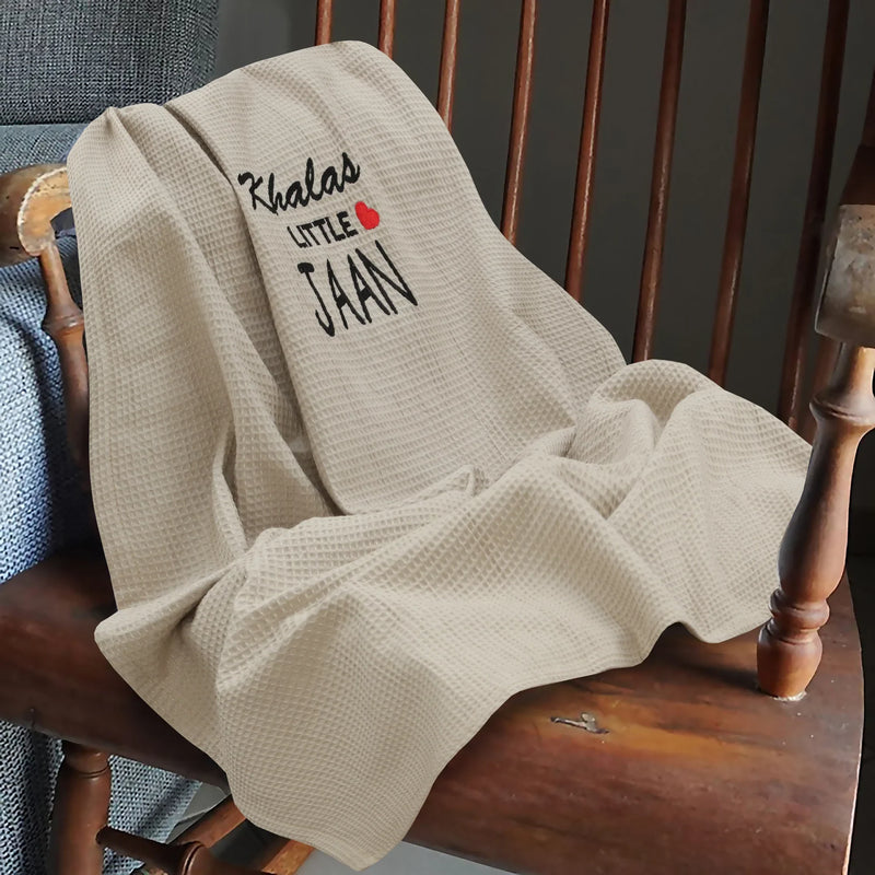 Khala's Little JAAN Baby Waffle Blanket