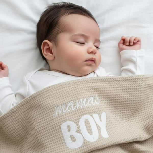 Mama's Boy Baby Waffle Blanket