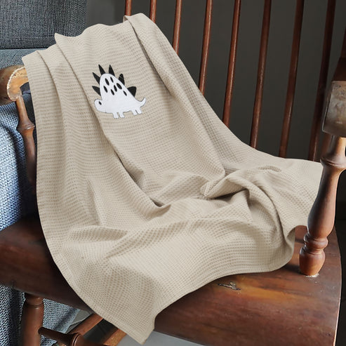 Dino Baby Waffle Blanket