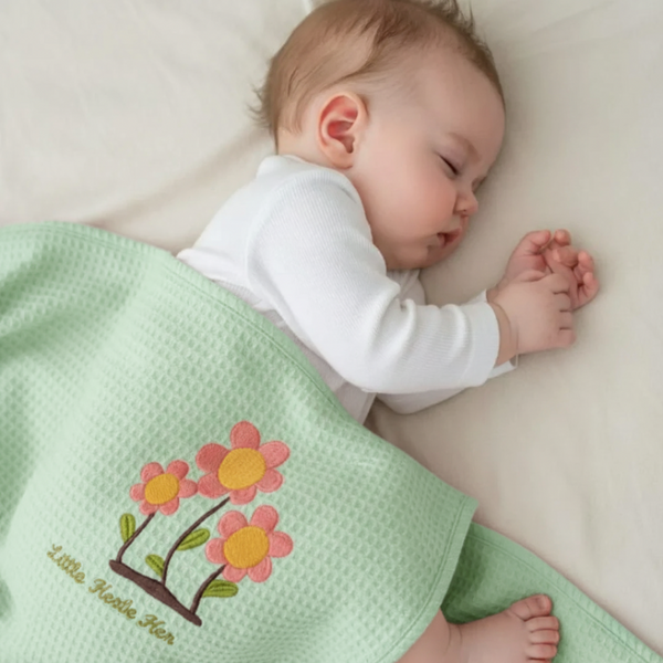 Baby Waffle Blanket (Green)