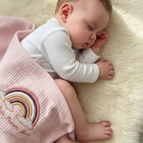 Baby Waffle Blanket (Pink)