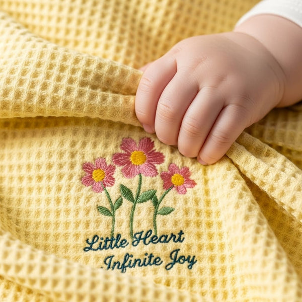 Baby Waffle Blanket (Yellow)