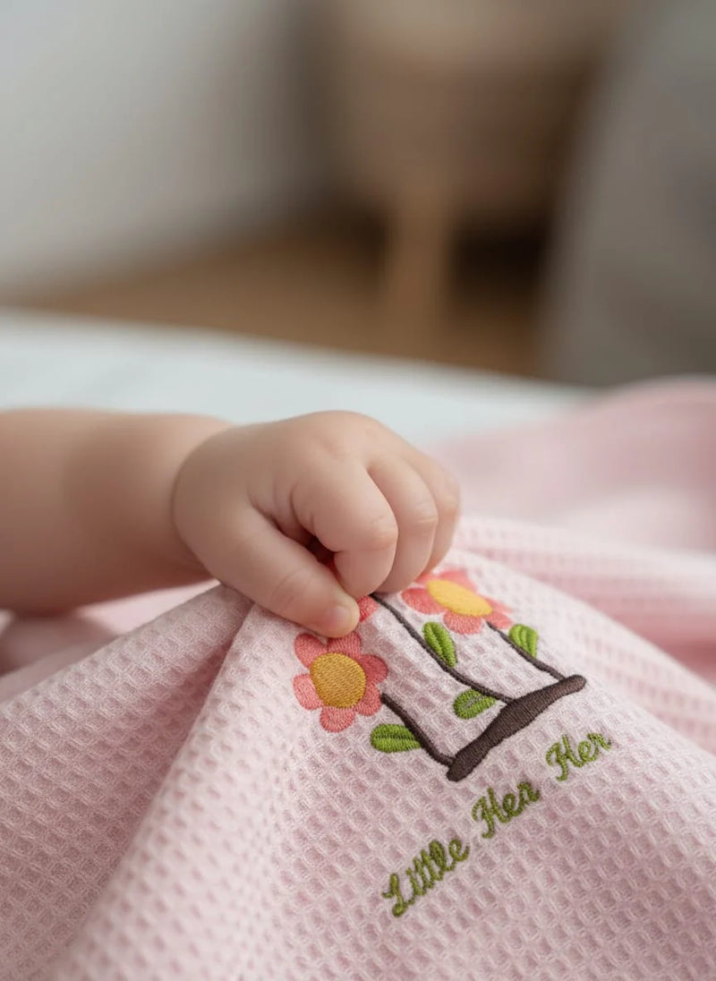 Baby Waffle Blanket (Pink)