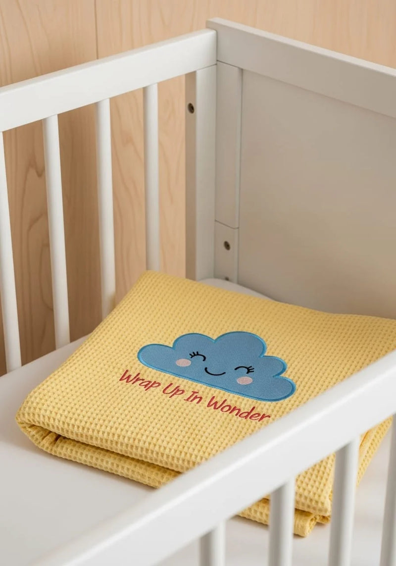 Baby Waffle Blanket (Yellow)