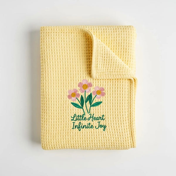 Baby Waffle Blanket (Yellow)